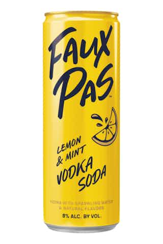Faux Pas Lemon & Mint Vodka Soda