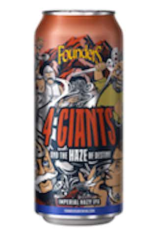 Founders 4 Giants and the Haze Of Destiny Imperial Hazy IPA